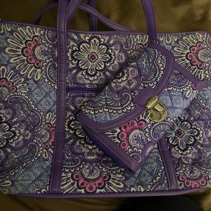 Vera Bradley strap bag with matching wallet